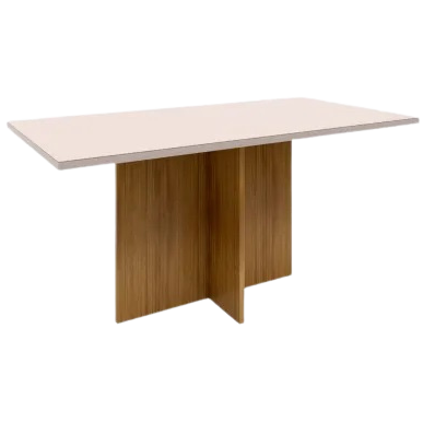 Mesa Los Angeles 120 Cinamono/Off White – MINASPLAC - Imagem 2