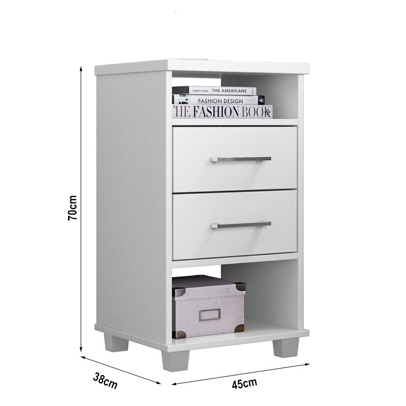 Mesa de Cabeceira Valente Branco Rud Rack - Imagem 2