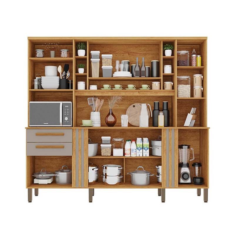 Armário de Cozinha Acácia larg. 2.18m Cinamomo/Off Sallêto - Imagem 2