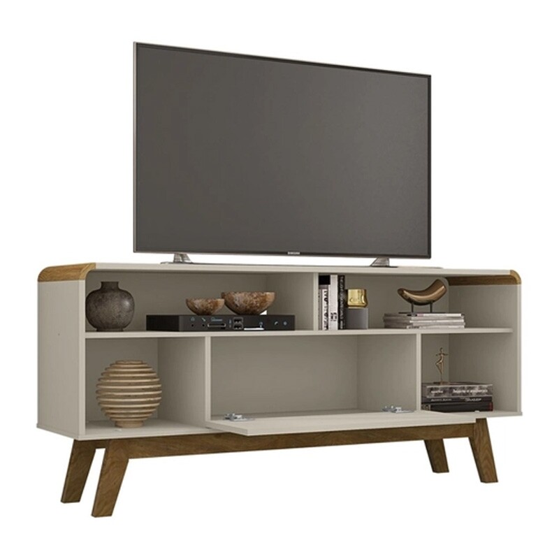 Rack Lazuli Off White TV até 55 Polegadas Larg. 1.35m Bechara - Imagem 2