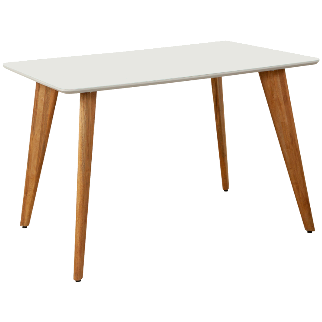 Mesa Slim 120 Canto Reto Imbuia Mel/Off White - CARVALHO DECOR - Imagem 2
