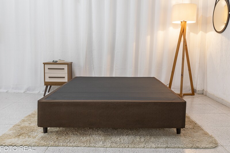 Box Casal Classic Sued Marrom 138x188x40 Anjos - Imagem 2