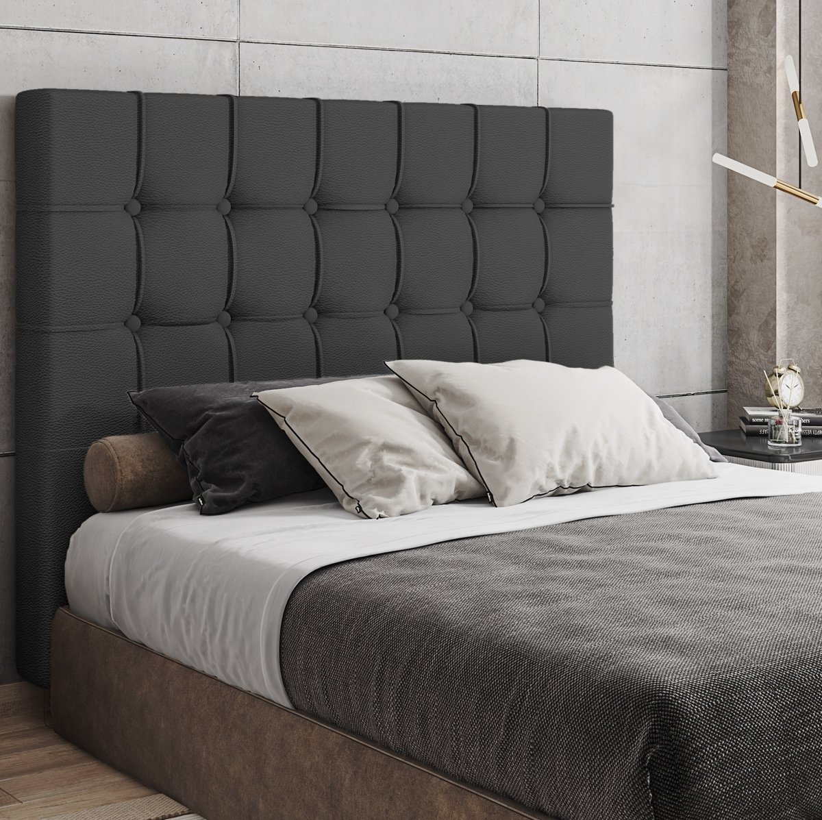 Cabeceira Queen Paris Corino Preto – MC DESIGN