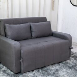Sofá Cama Amora New Larg. 1.37m Veludinho Marrom 256