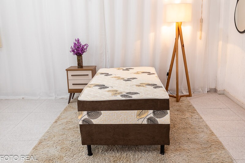 Cama Unibox Solteiro D-28 Marrom Escuro 88x188x62 Nosso Sonho - Imagem 2
