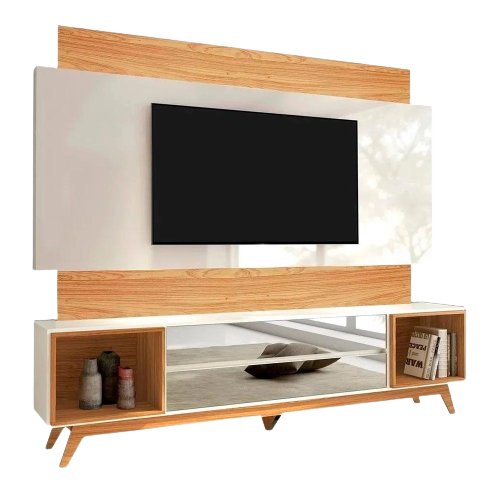 Home até 65" Anita TB143L Off White/Freijó – DALLA COSTA - Imagem 6