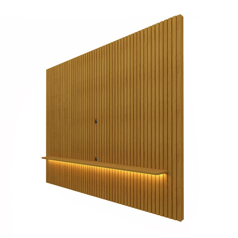 Painel Nobre TV até 85 Polegadas Larg. 2.30m + Rack Requinte Larg. 2.12m C/LED Naturale/Off Gelius - Imagem 8