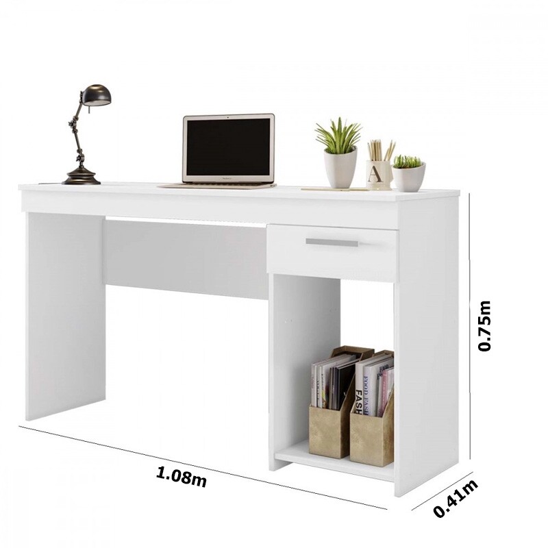 Mesa Office NT 2070 Larg. 1.08m Branco Notável - Imagem 4