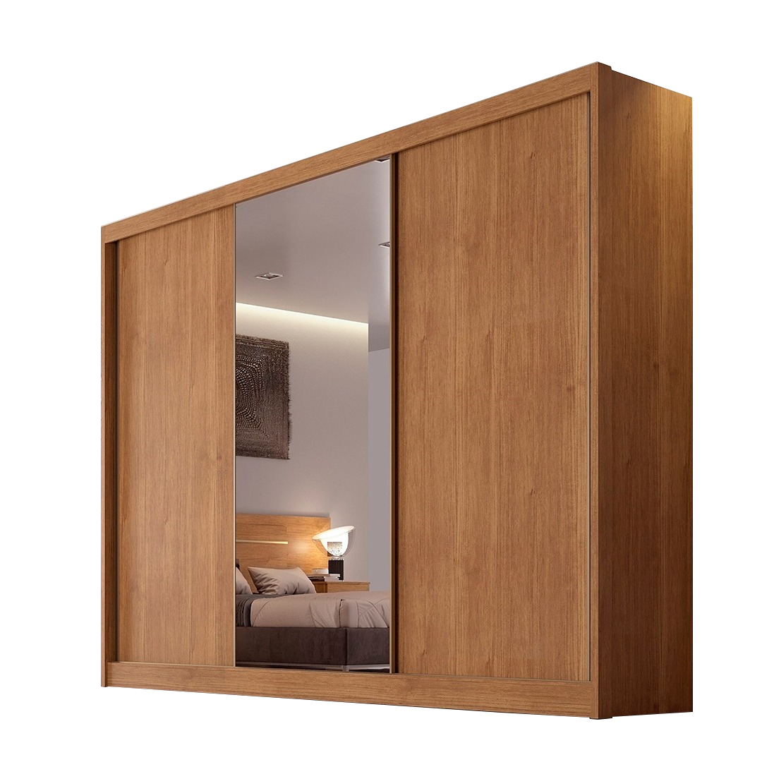 Guarda-Roupa Diamond Plus (1 porta espelhada) 2,412 m Cumarú/Fendi/Cumarú - NOVO HORIZONTE - Imagem 7