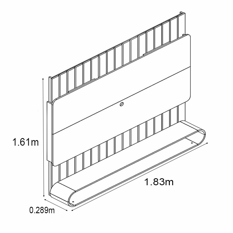 Home Suspenso Prime Ripado TV até 75 Polegadas Larg. 1.83m Naturale/Off White Gelius - Imagem 4