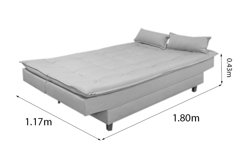 Sofá Cama Premium Larg. 1.80m Veludo Bege 2269 - Imagem 8
