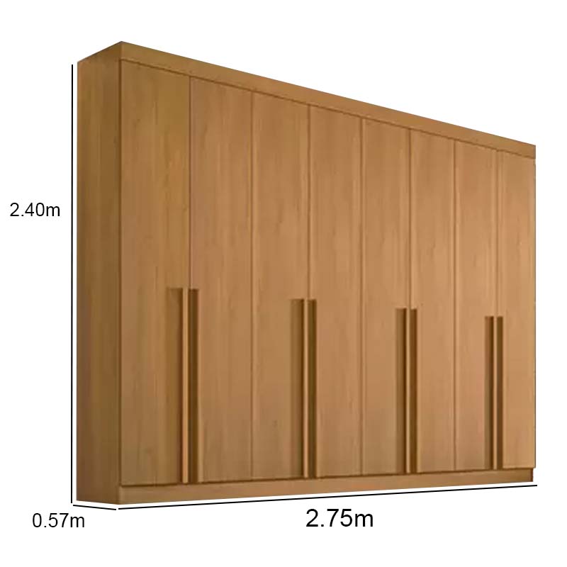Guarda-Roupa Casal Daymond 8 Portas 8 Gav. Cinamomo Larg. 2.75m MDF D Doro - Imagem 5