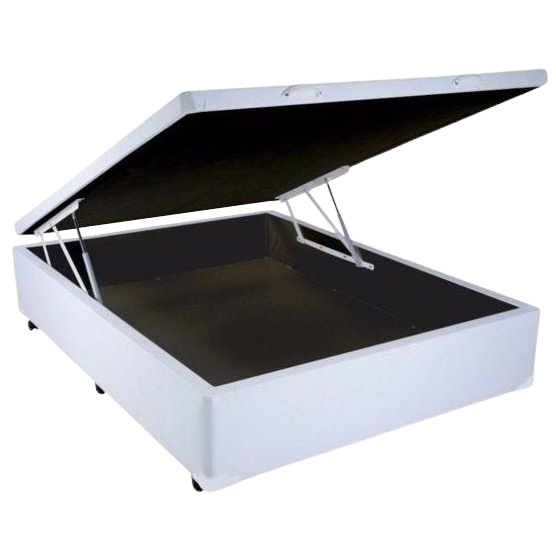 Base Box Casal Baú Corino Branco - ALTO NÍVEL CAMAS E COLCHÕES - Imagem 2
