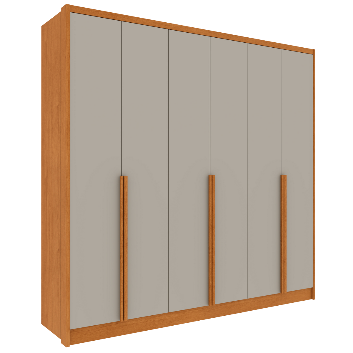 Guarda-Roupa 6 Portas Fortuna 2,43 m Cinamono/Off White - TCIL - Imagem 5