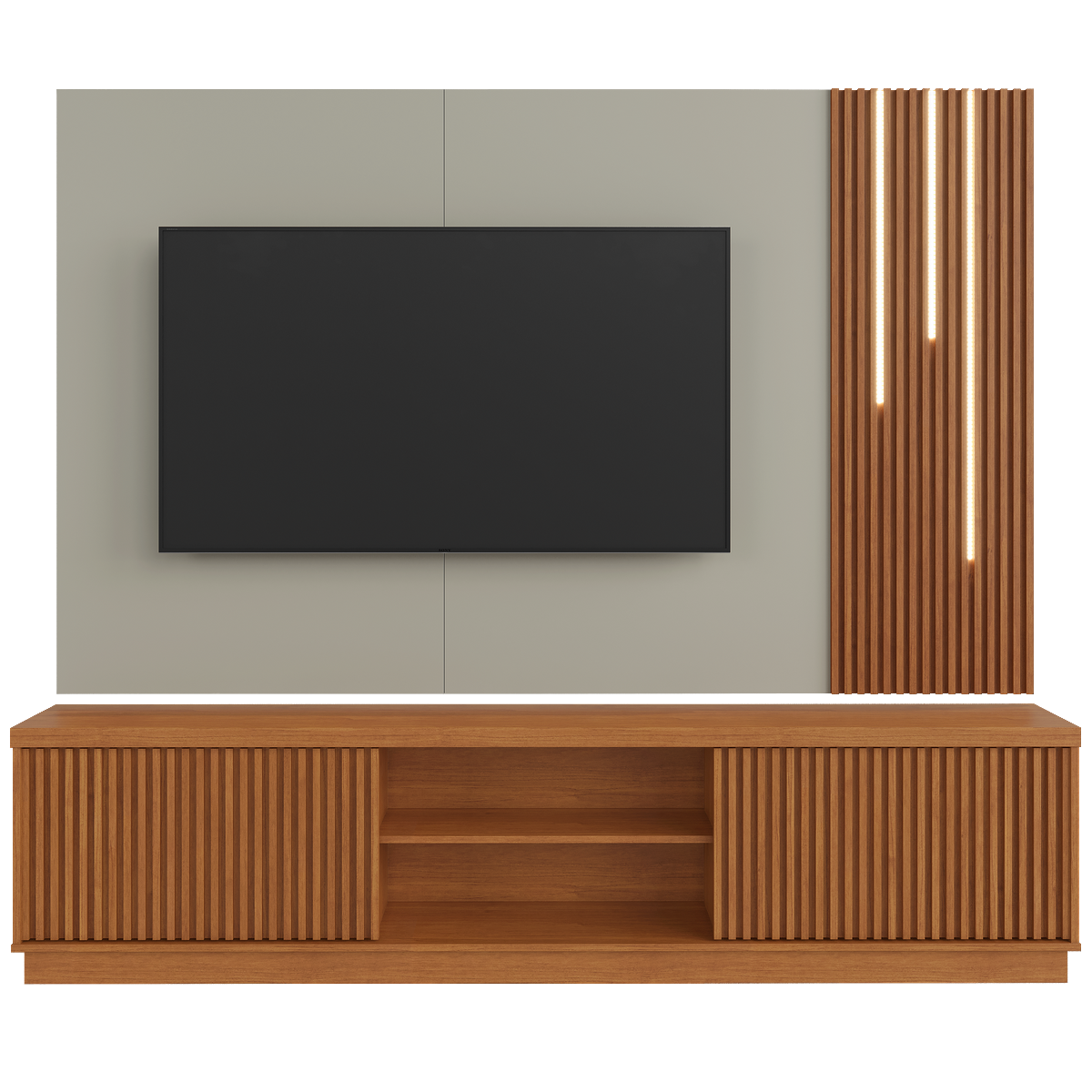Home Theater até 75″ Valência/Arezzo New LED Naturale/Off White – MAVAULAR - Imagem 4