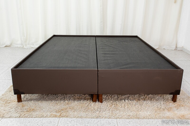 Base Box Queen Bipartida Zeus 162x200x38 Korino Café SE - Imagem 2