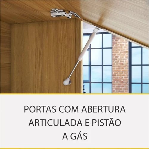 Armário Aéreo Baronesa/Imperatriz 120 Freijó - NESHER - Imagem 3