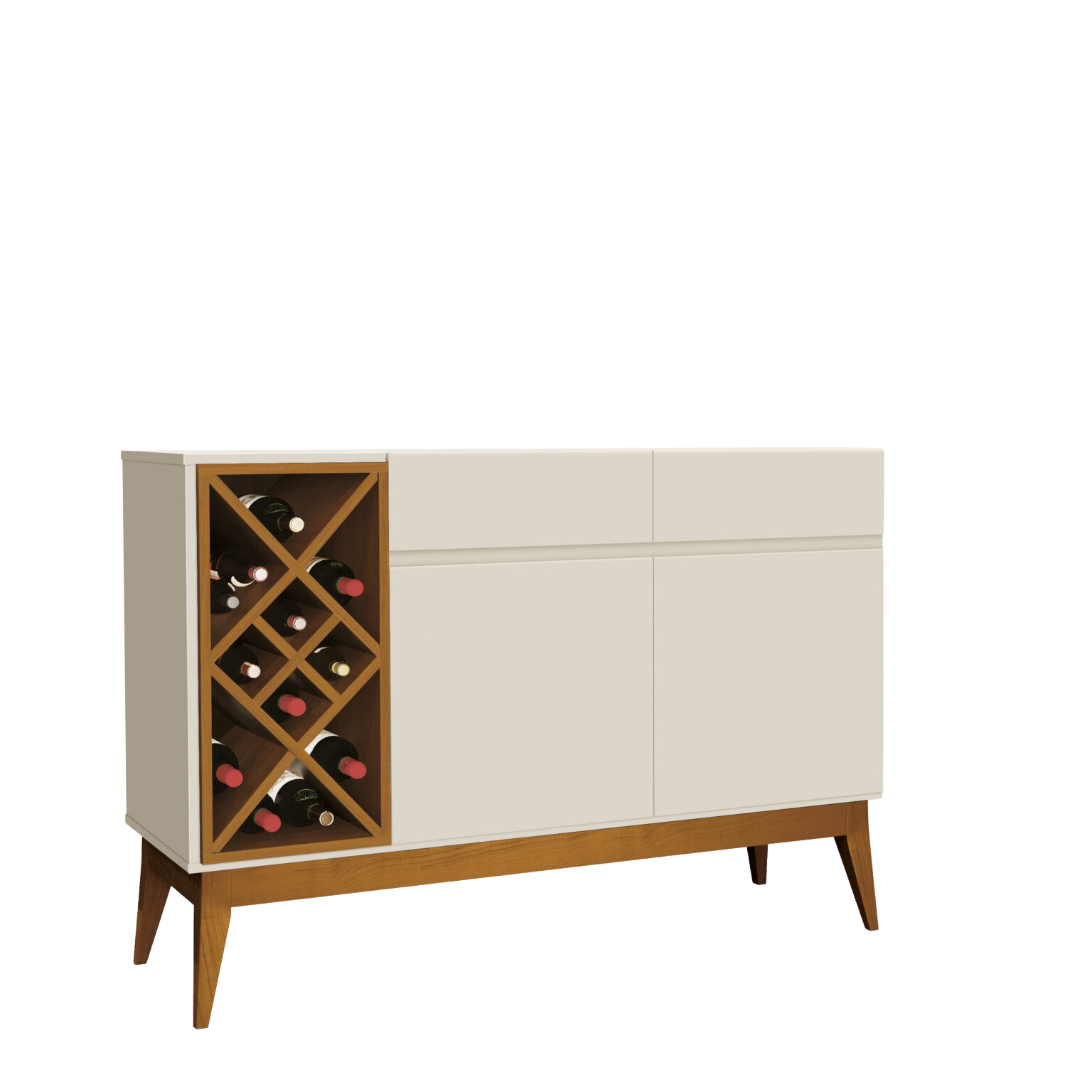 Buffet Petrus/Passion Off White/Cedro - EDN MÓVEIS - Imagem 2