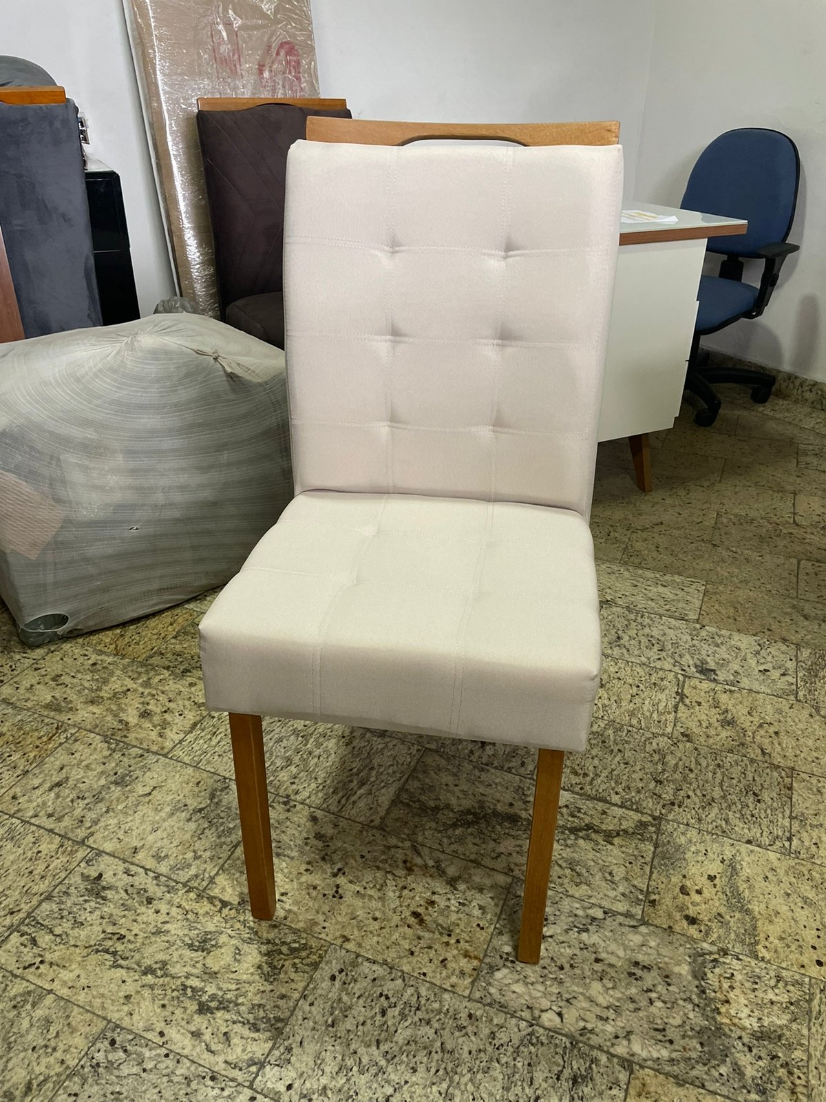 Kit 2 Cadeiras Linda Mel Bege Linho – IMPÉRIO ESTOFADOS - Imagem 2