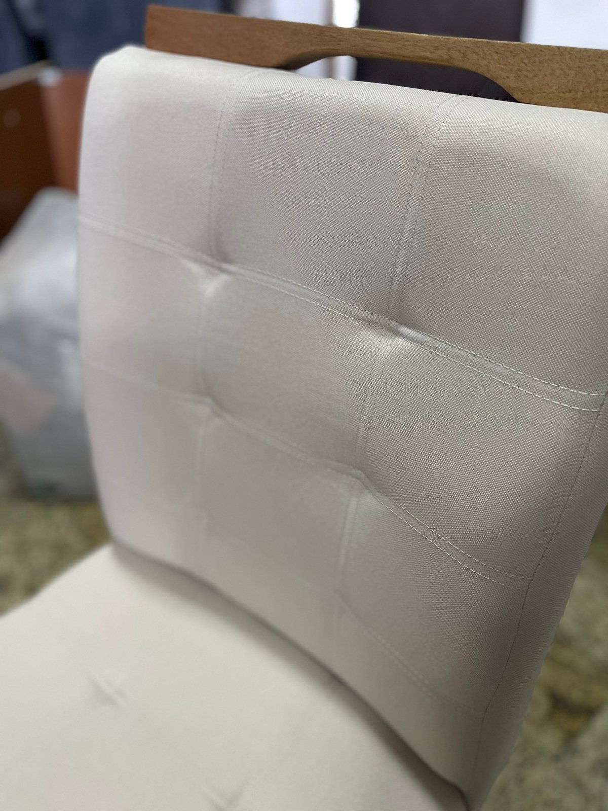 Kit 2 Cadeiras Linda Mel Bege Linho – IMPÉRIO ESTOFADOS - Imagem 3