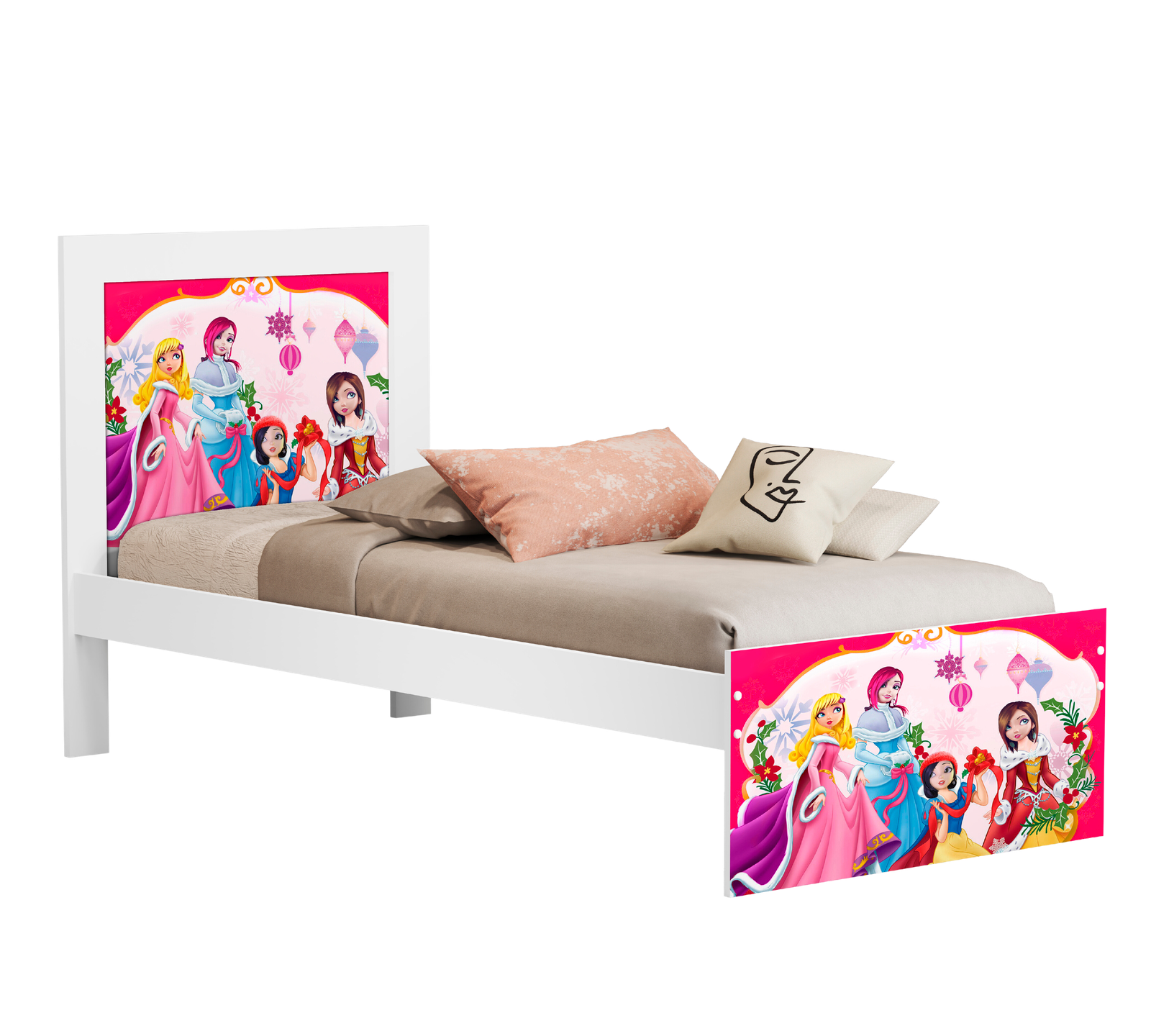 Cama Solteiro Marina (Menina) Princesas 401354 - MADEC/VJ MÓVEIS - Imagem 2