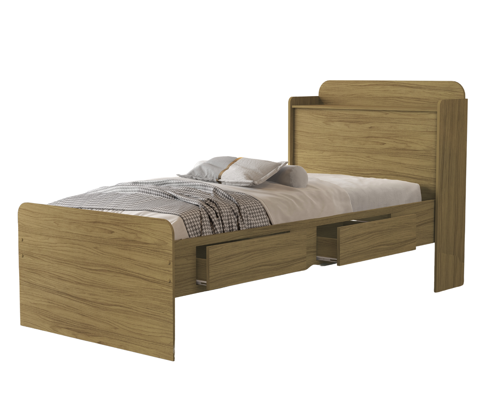 Cama Solteiro Baú Tamires Freijó – MADEC/VJ MÓVEIS - Imagem 2