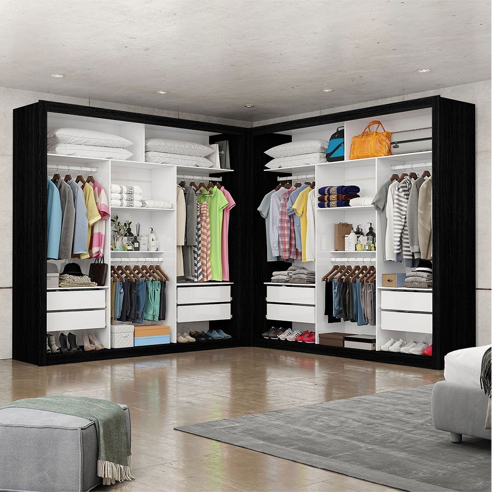 Closet Veneza/Clara/Berlim Plus Preto – CARIOCA MÓVEIS
