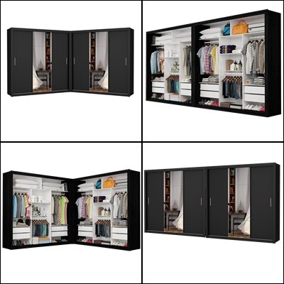 Closet Veneza/Clara/Berlim Plus Preto – CARIOCA MÓVEIS - Imagem 6