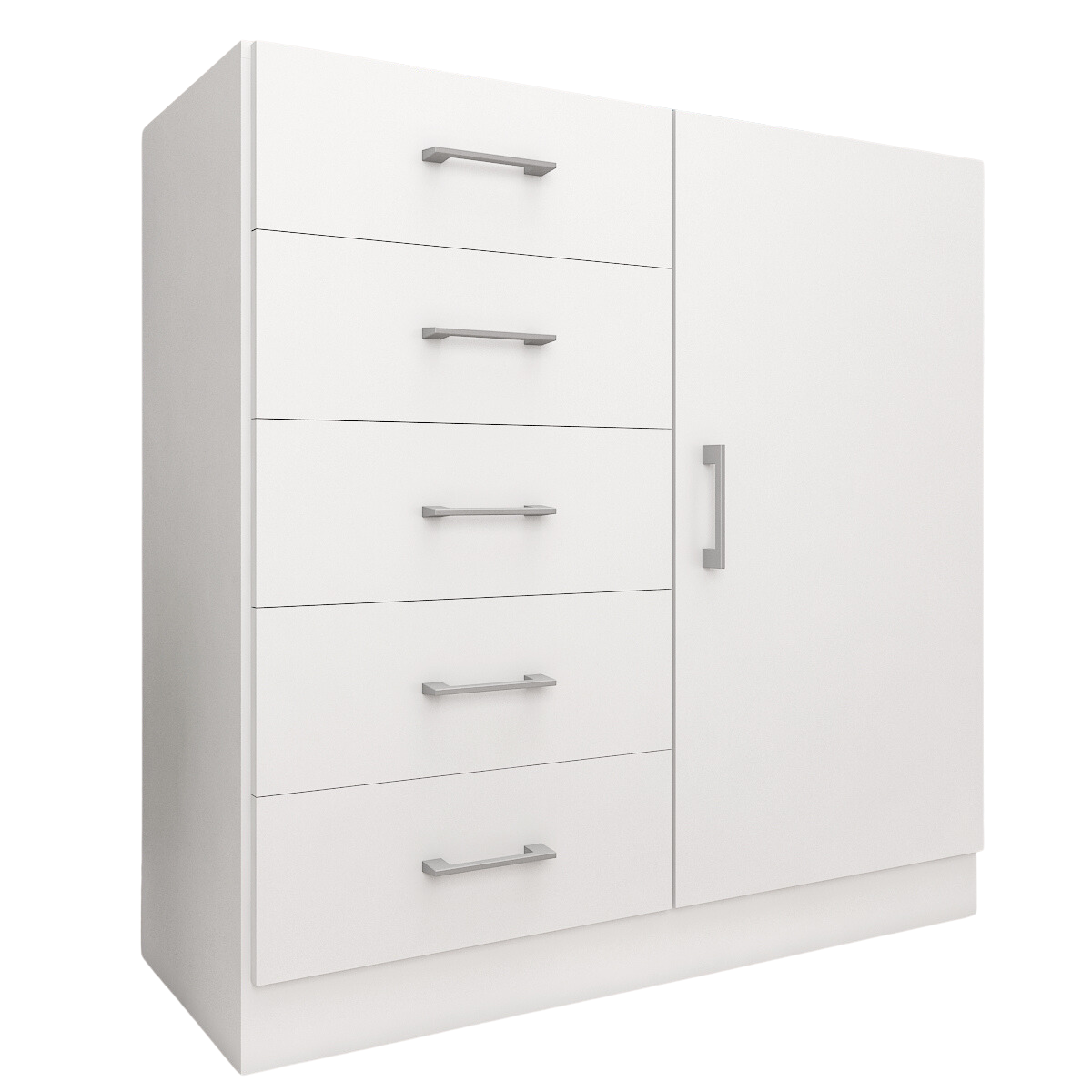 Cômoda 5 Gavetas com Sapateira Miami Branco - FELLICCI - Imagem 2