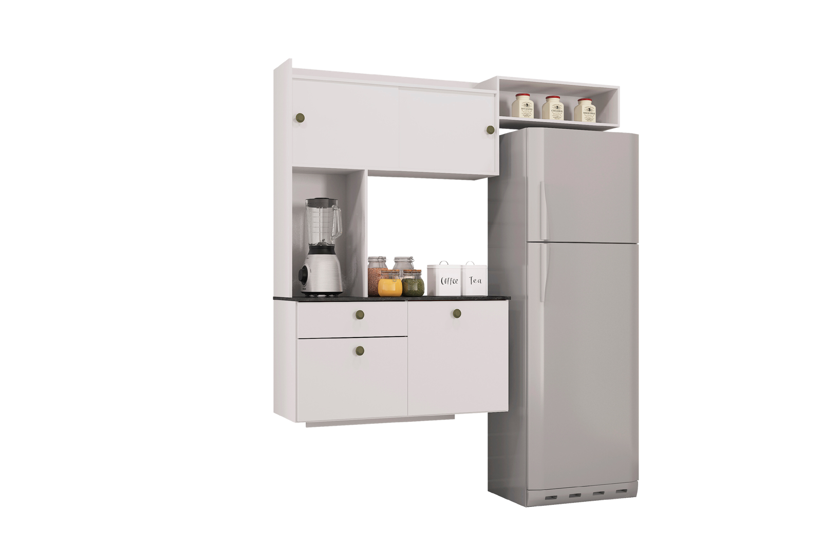 Cozinha Suspensa Lara Branco - POQUEMA - Imagem 2