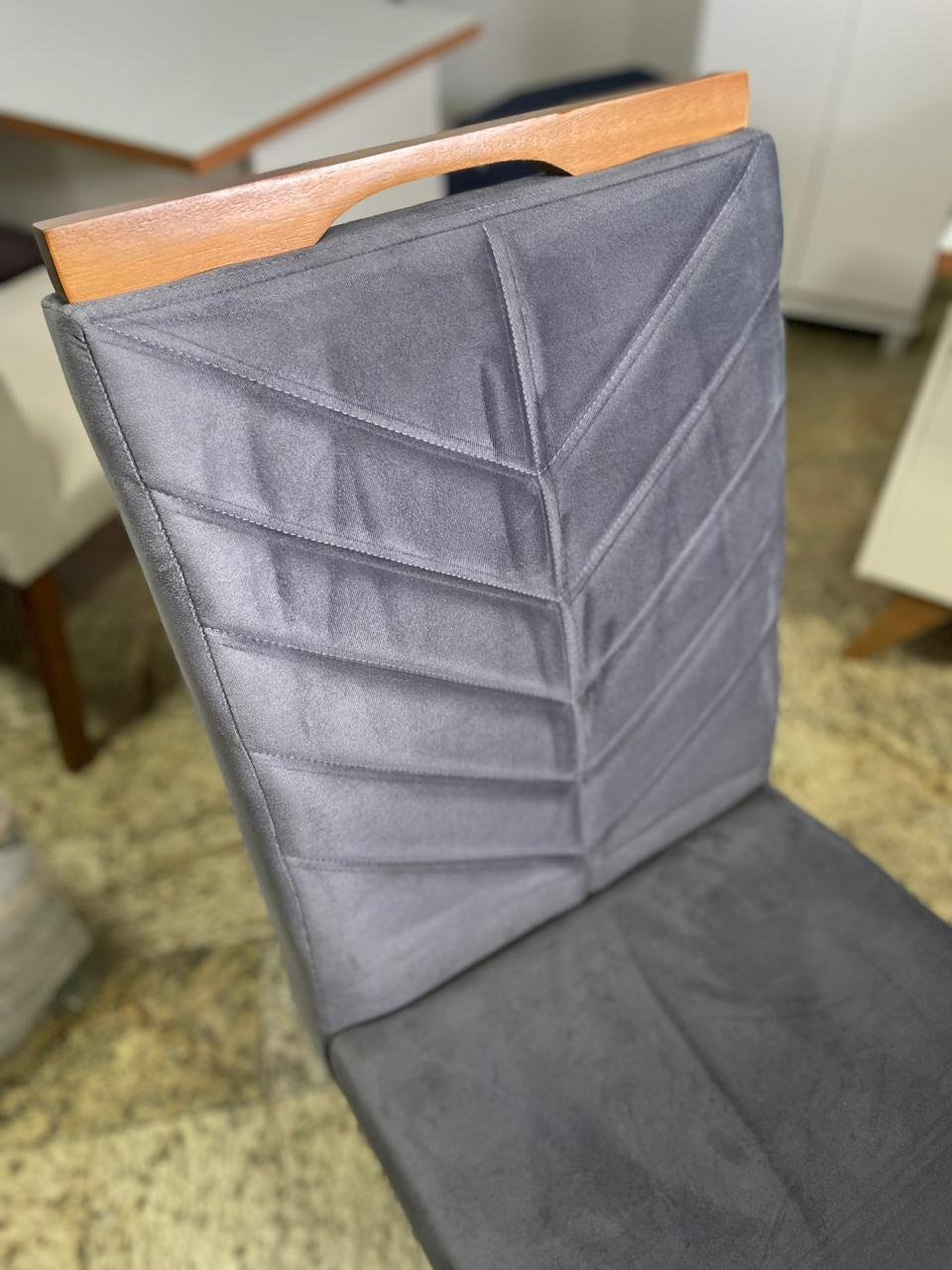 Kit 2 Cadeiras Eliza Grafite – HR MOVELARIA - Imagem 3