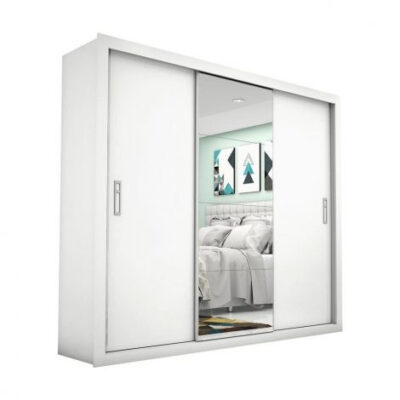 Guarda-Roupa 3 Portas Espanha Plus 2,16 m Branco - CARIOCA MÓVEIS - Imagem 2