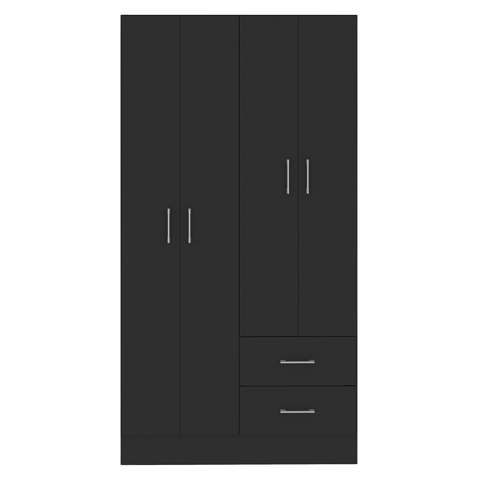 Guarda-Roupa 4 Portas Panamá 4002 0,90 m Preto - FELLICCI - Imagem 2