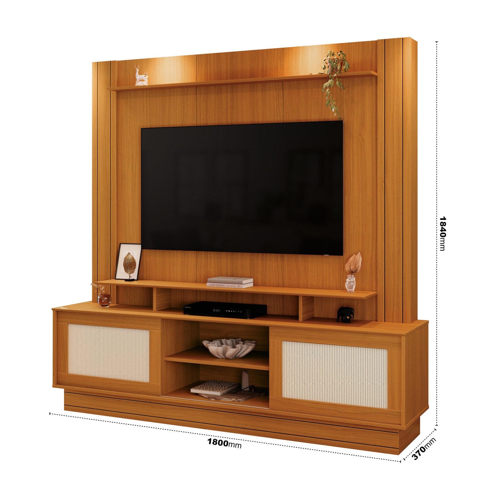 Home até 55" Antares Cedro - EDN MÓVEIS - Imagem 3