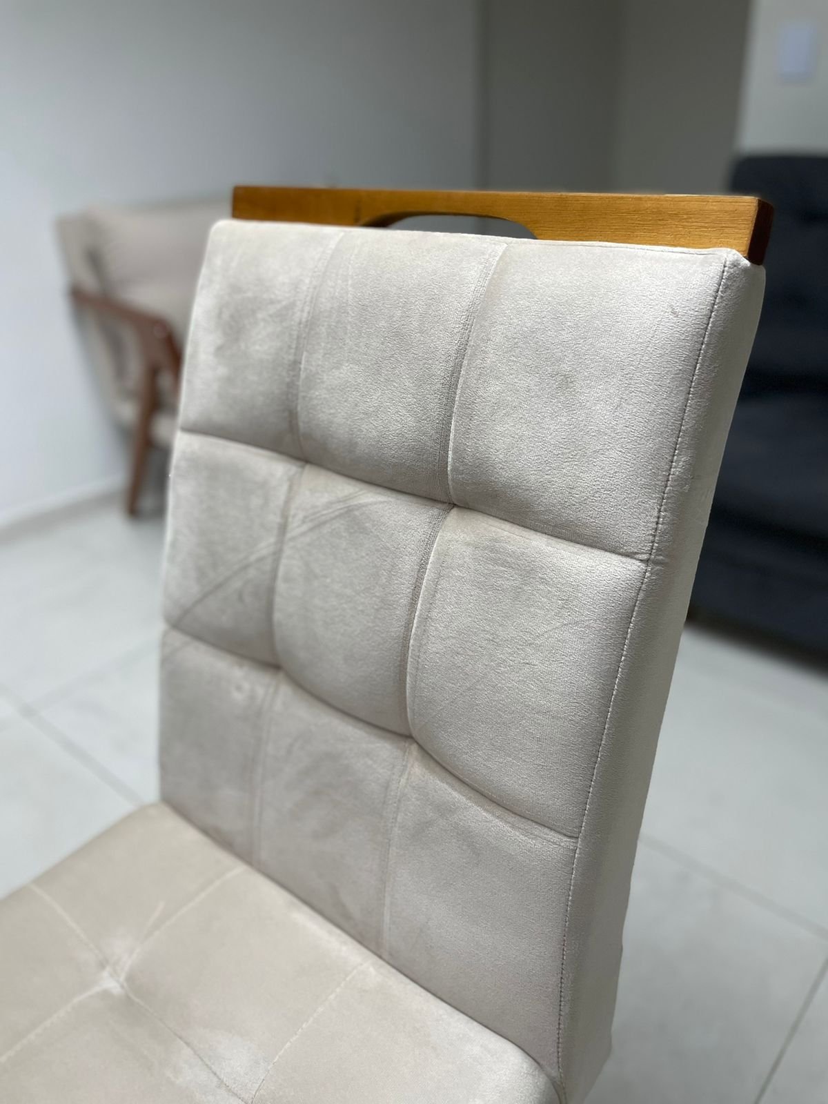 Kit 2 Cadeiras Lara Mel/Bege– HR MOVELARIA - Imagem 5