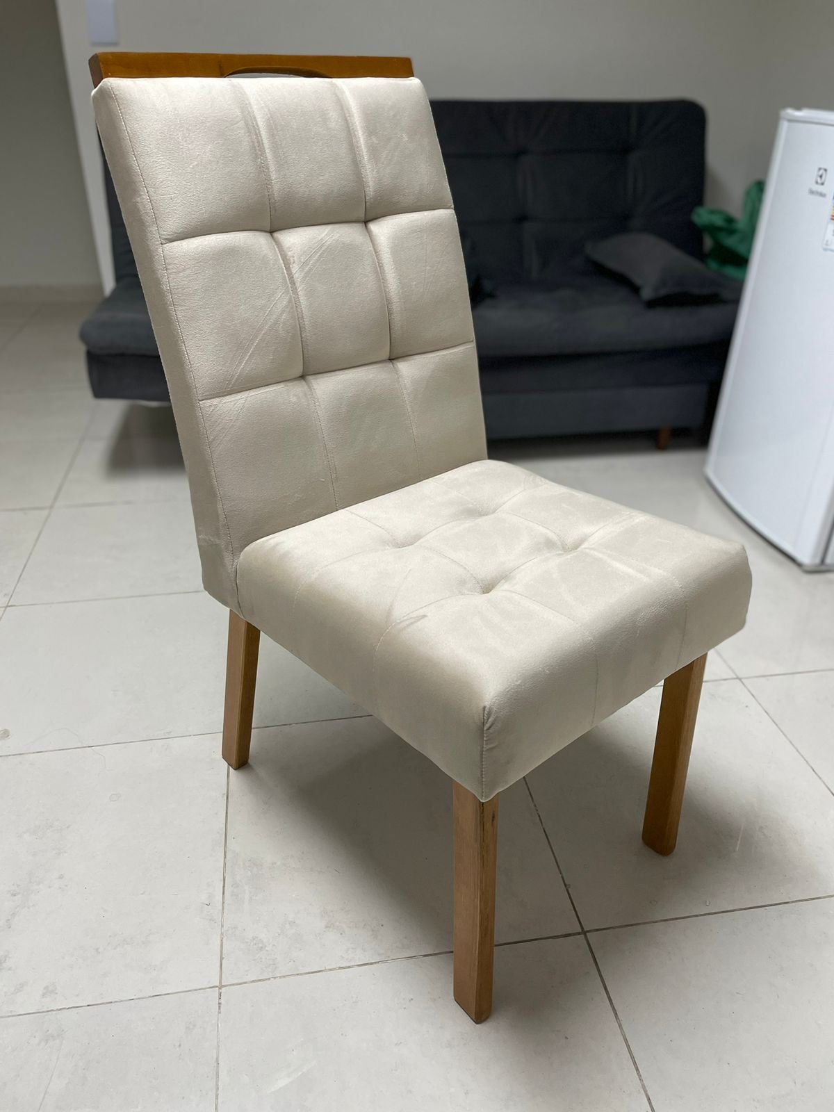 Kit 2 Cadeiras Lara Mel/Bege– HR MOVELARIA - Imagem 3