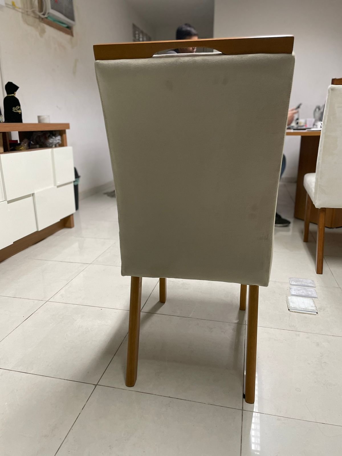 Kit 2 Cadeiras Lara Mel/Bege– HR MOVELARIA - Imagem 6
