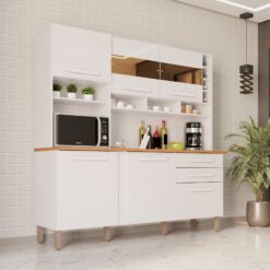 Kit Cozinha Alexia 1,80 Branco Neve - IMOP