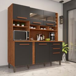 Kit Cozinha Alexia 1,80 Cinamono/Grafite – IMOP