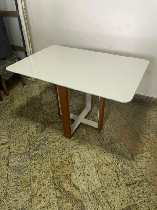 Mesa Atlas Mel/Off White Canto Copo 160×80 – ART ASSENTOS - Imagem 2