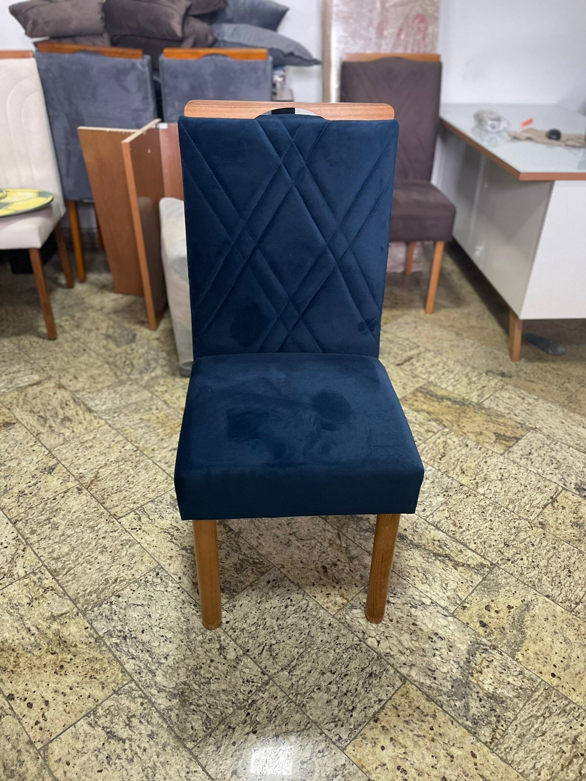 Kit 2 Cadeiras Olga Cinamono Azul – UAI DECOR - Imagem 2