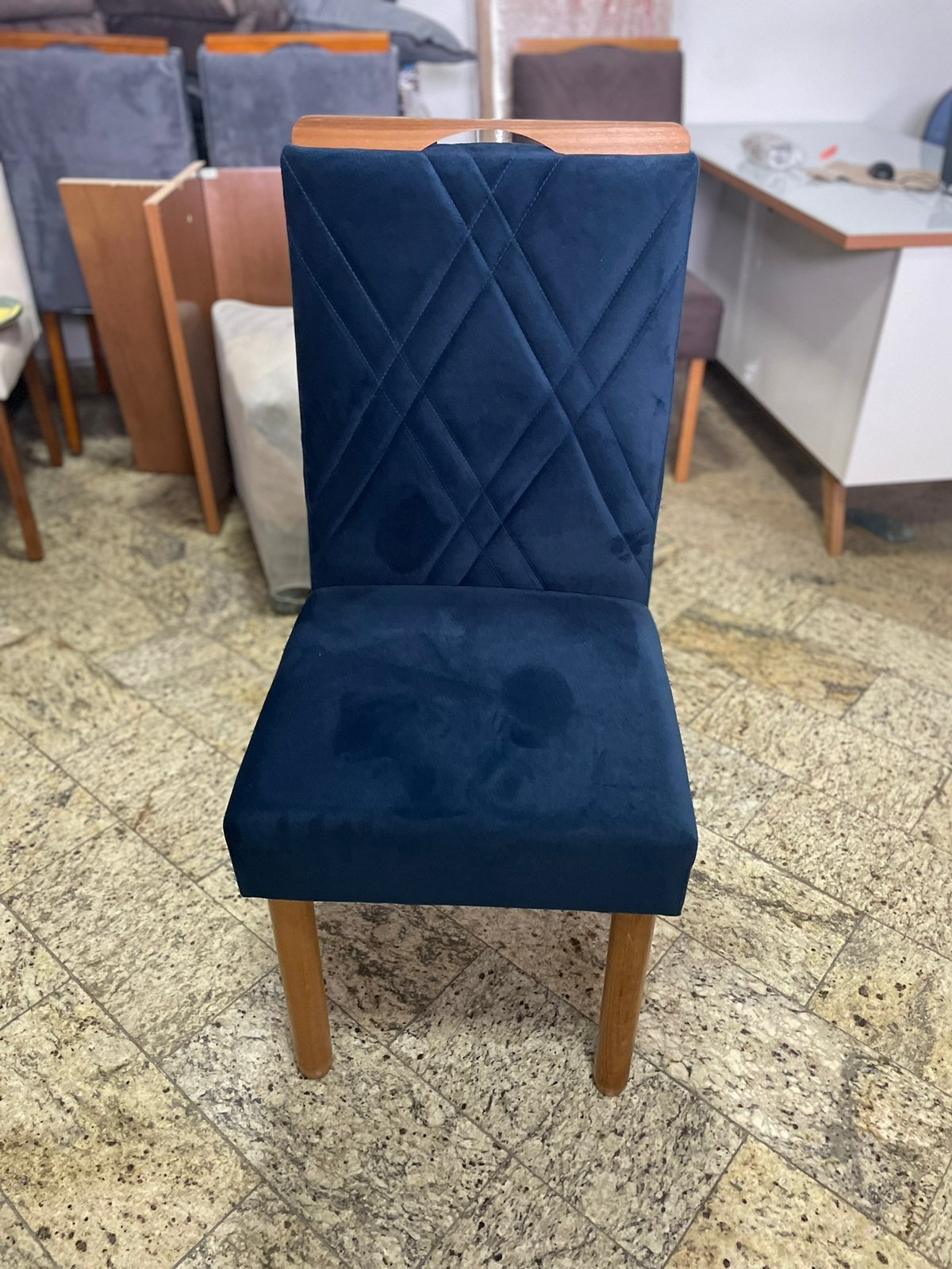 Kit 2 Cadeiras Olga Cinamono Azul – UAI DECOR - Imagem 3
