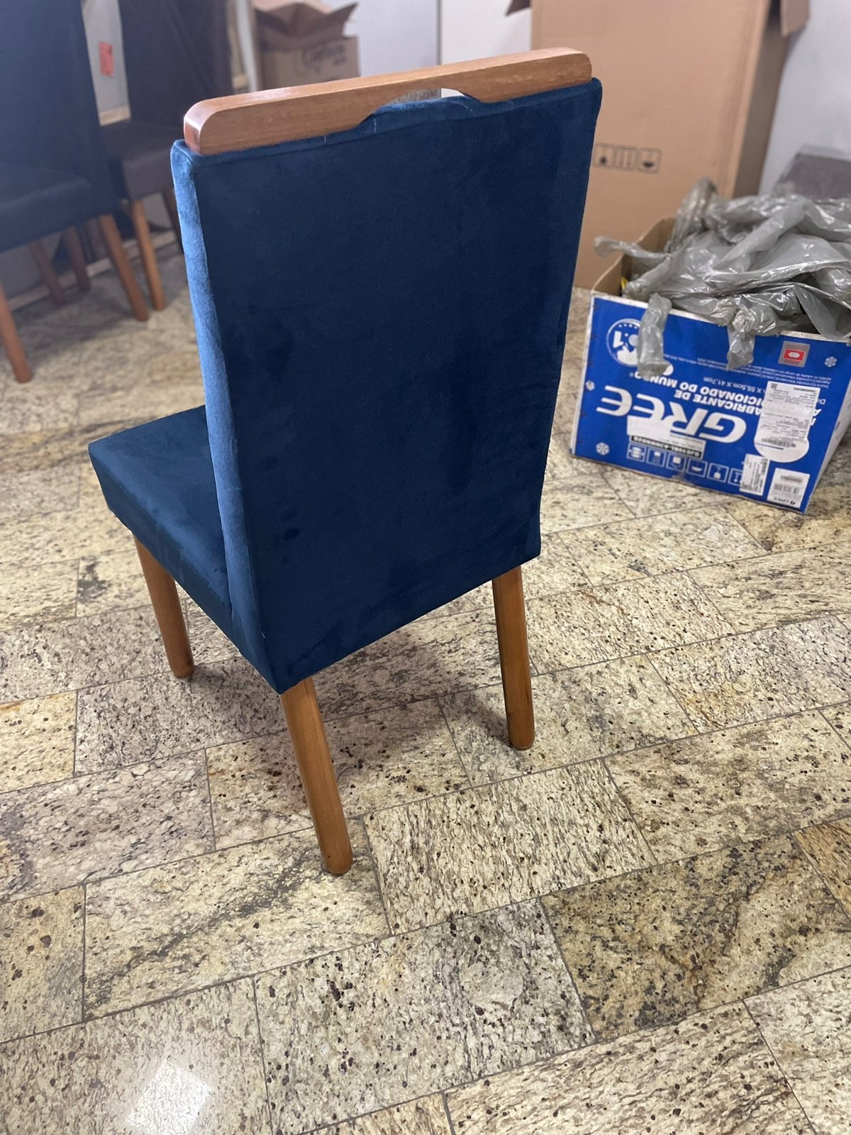 Kit 2 Cadeiras Olga Cinamono Azul – UAI DECOR - Imagem 6