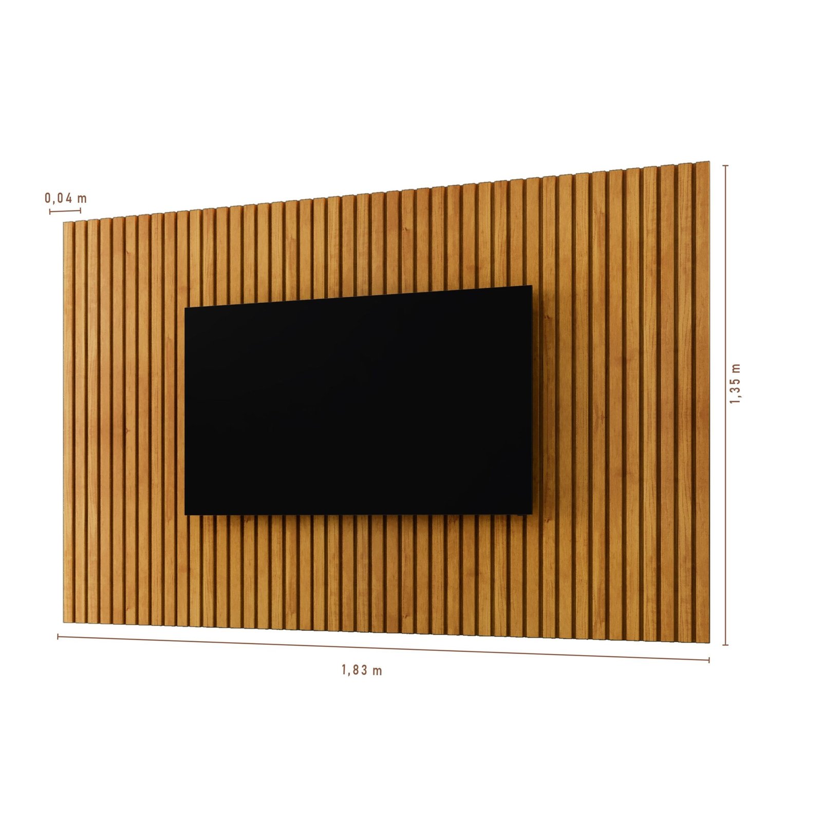 Painel Ripado até 75" Versátilis 1,82 m Naturale - MAVAULAR - Imagem 5