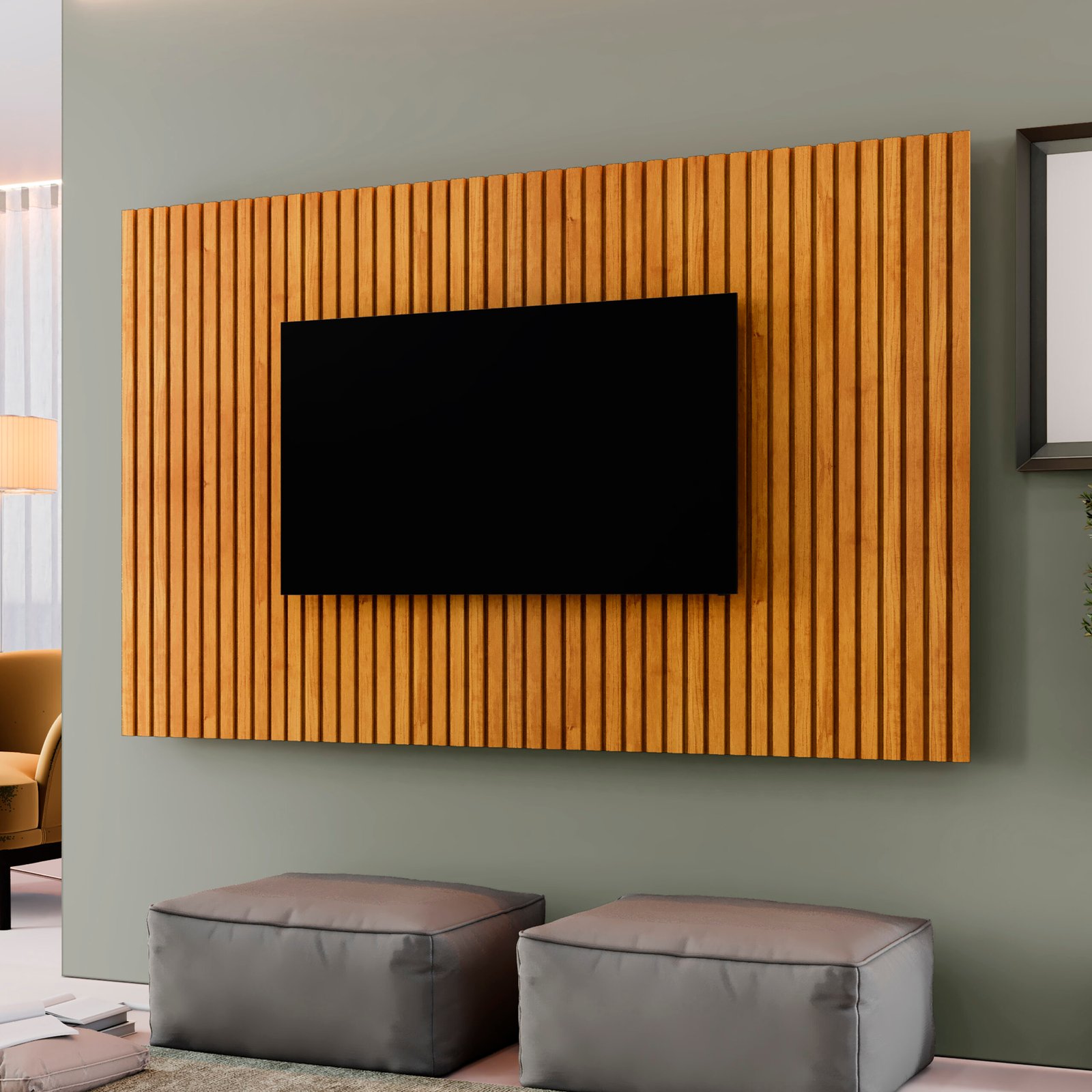 Painel Ripado até 75" Versátilis 1,82 m Naturale - MAVAULAR