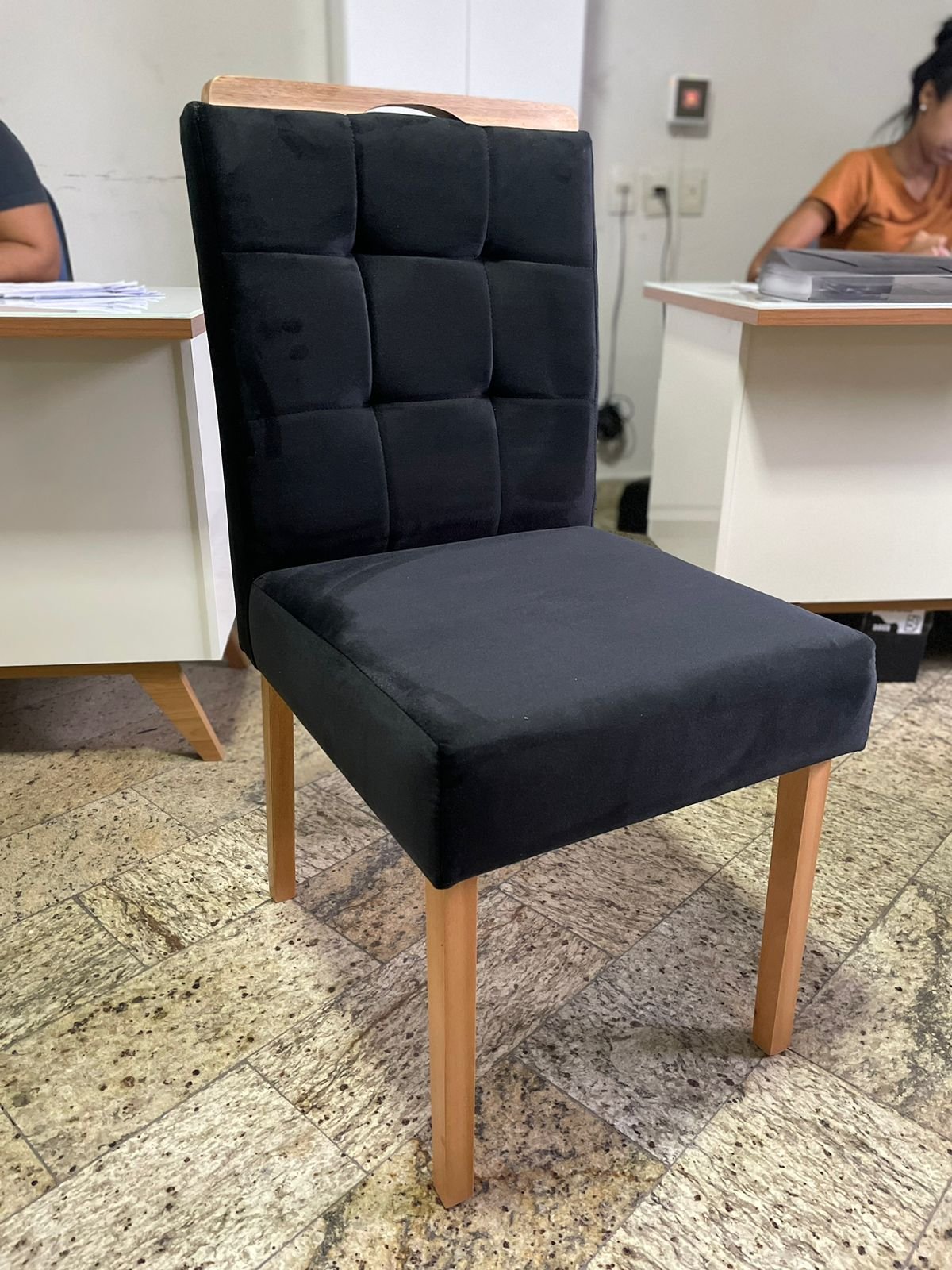 Kit 2 Cadeiras Camila Mel Preto – AK DECOR - Imagem 2