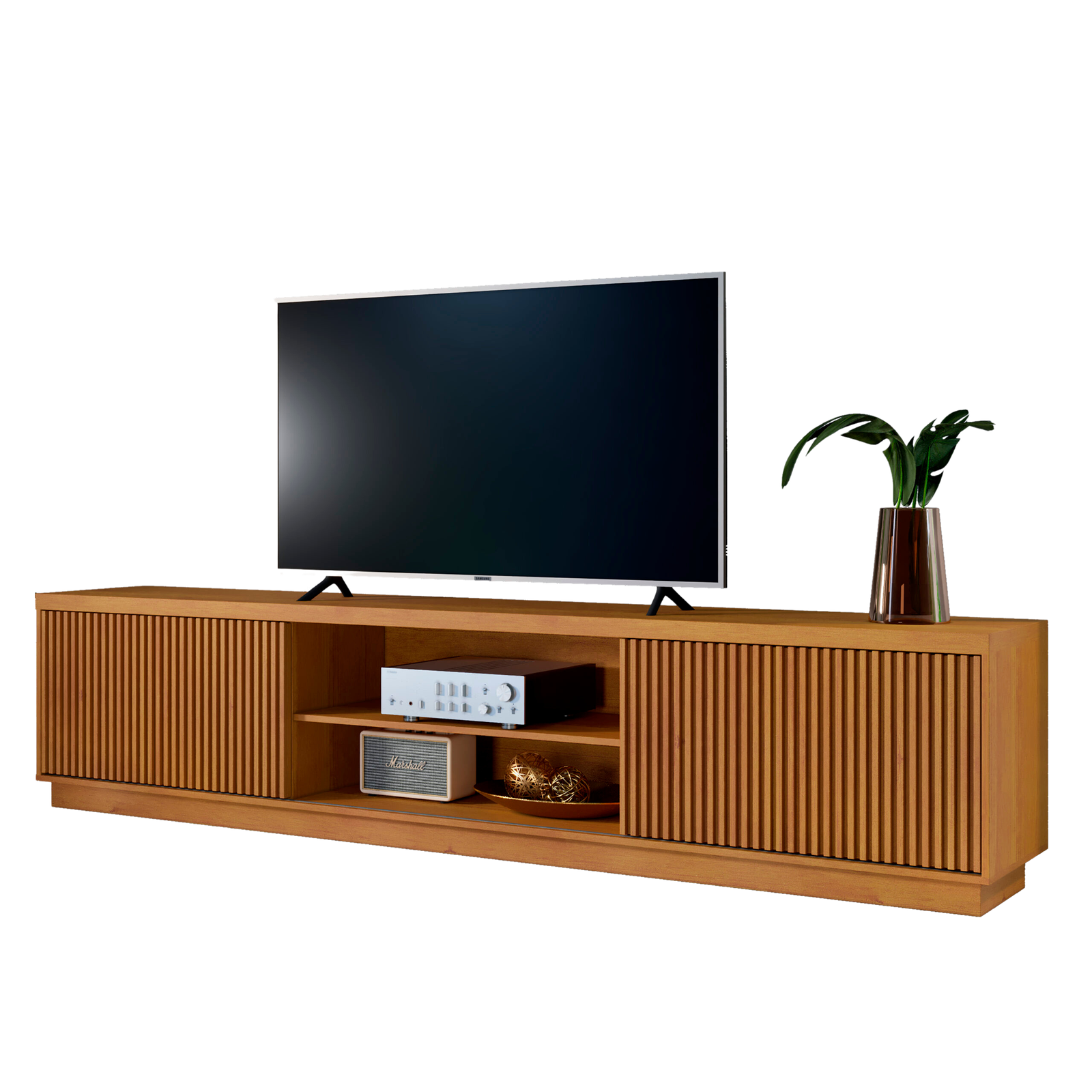 Rack até 75" Arezzo Ripado/Naturale - MAVAULAR - Imagem 2