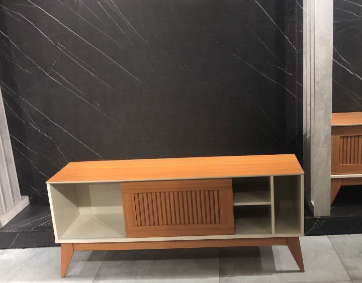 Rack até 55" Aruba Off White/Cedro - EDN MÓVEIS - Imagem 6
