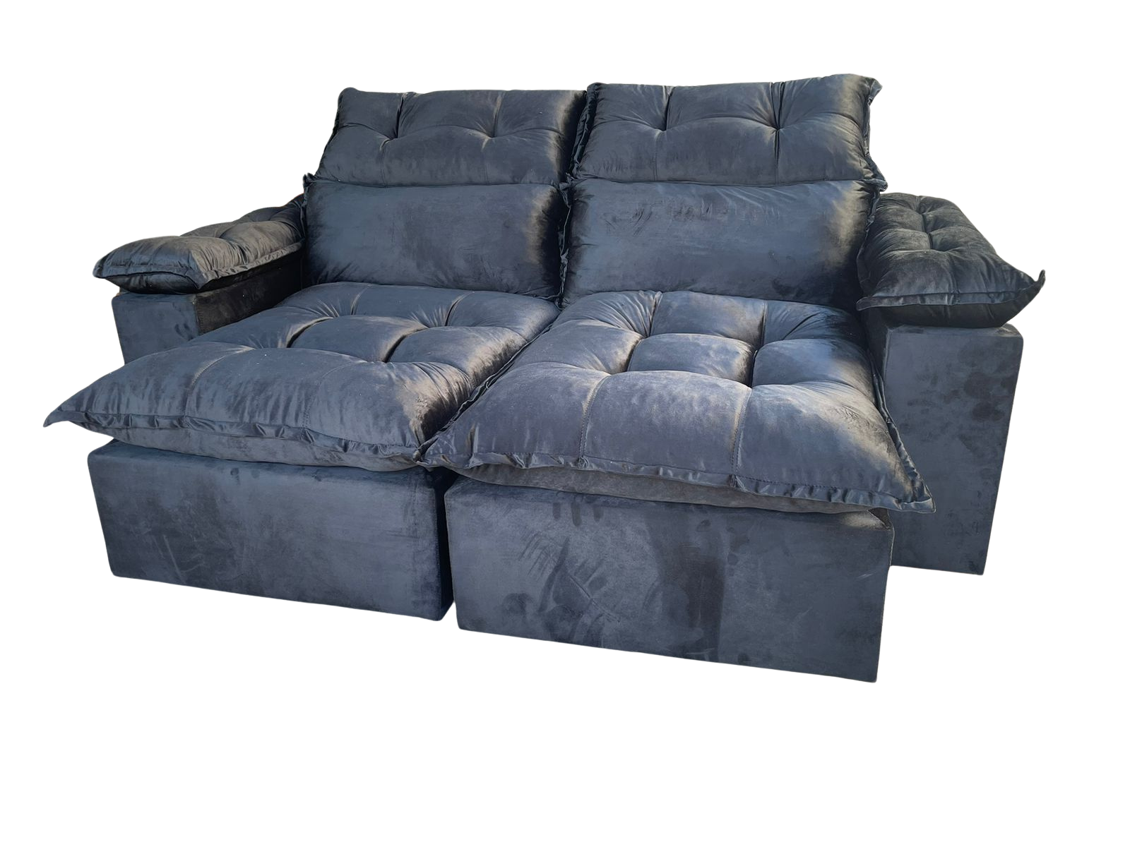 Sofá Retrátil e Reclinável Imperial 2,00 m Veludo Jolie Preto 12 - IMPERIAL DECOR - Imagem 3