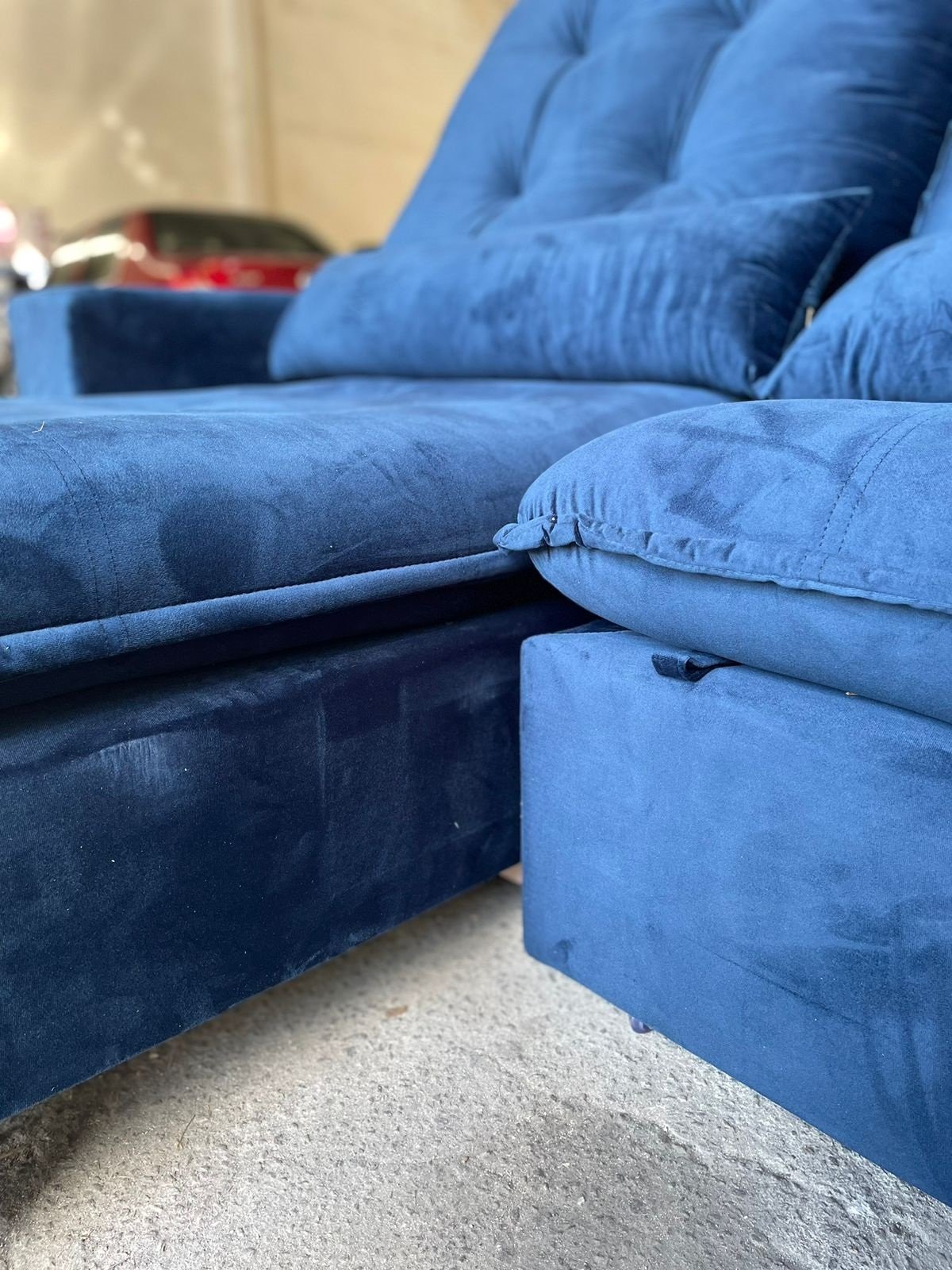 Sofá Retrátil e Reclinável Malu 2,90 m Azul - D'VITRINE ESTOFADOS - Imagem 5